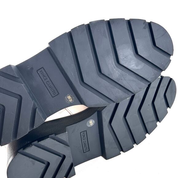 Vince Camuto Neframes Boots 8 White Cream NWOT Lug Combat Moto Chelsea Booties - Picture 7 of 7